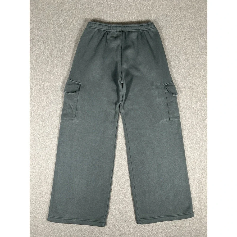 Nike Sportswear Cargo Sweatpants Mens Gray Fleece Wide Leg Baggy Jogger Pants S